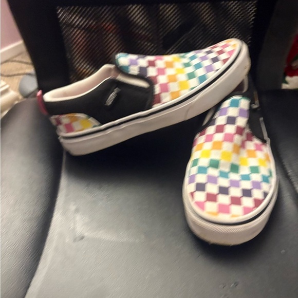 Vans Other - Vans Colorful Checkered Slip-On Shoes